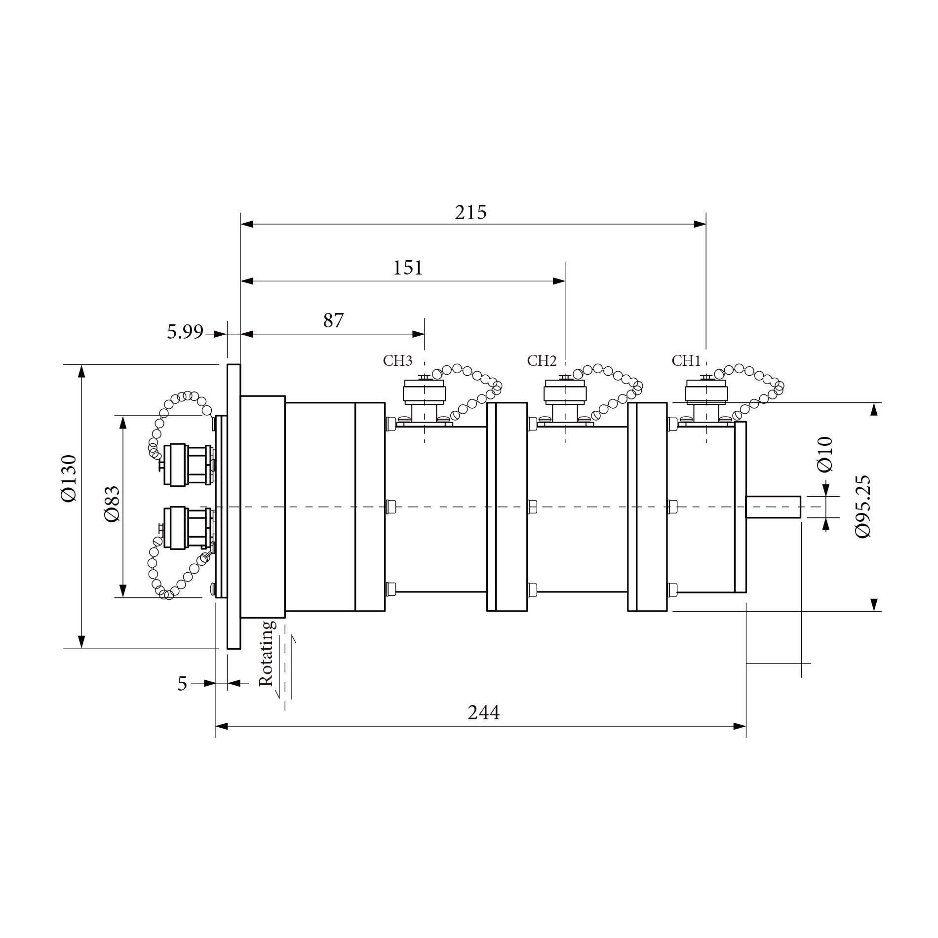 ��·��ת��ŦRJ153184 1CH 2CH 3CH��Ϊ1.0 GHz~1.1 GHz N������